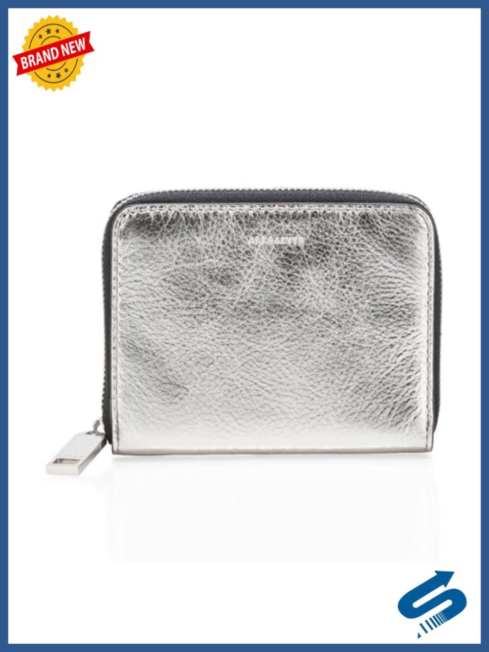 Lena Hex Zip Travel Wallet Leather Cotton Lining 3 Compartments